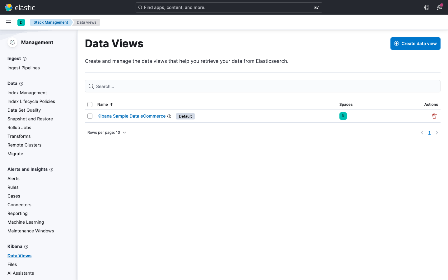 Data Views - Liste
